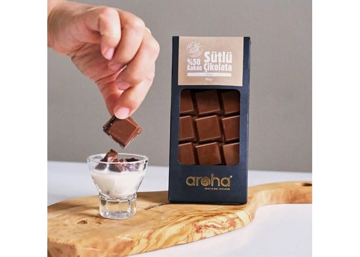 Sütlü Çikolata (%50 Kakao, 80gr) - Aroha