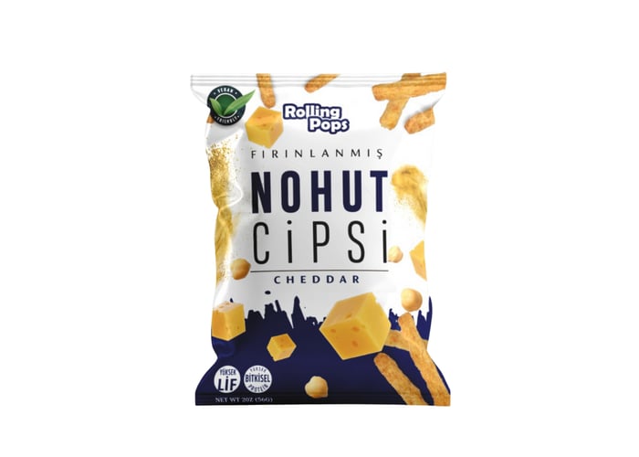 Cheddarlı Çubuk Nohut Cipsi (56gr) - Rolling Pops