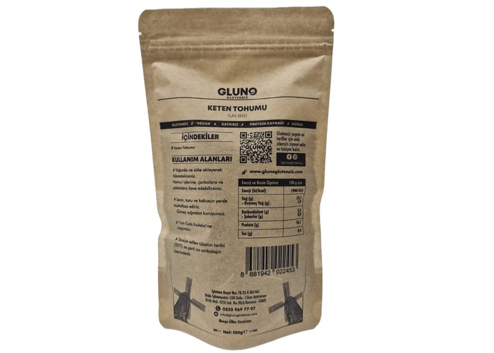 Keten Tohumu (Glutensiz, 250gr) - Gluno