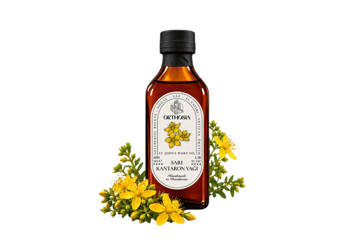 Doğal Sarı Kantaron Yağı, Geleneksel Demleme Cilt Bakım Yağı (100ml) - Orthosia