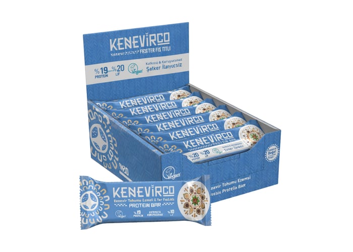 Yer Fıstıklı Protein Bar (12 adet x 32gr) - Kenevirco