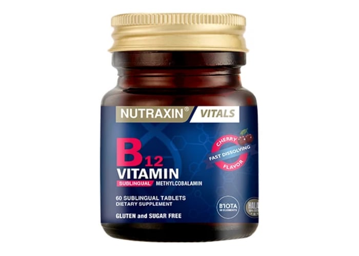 B12 Vitamini (1000mcg, 60 dil altı tableti) - Nutraxin