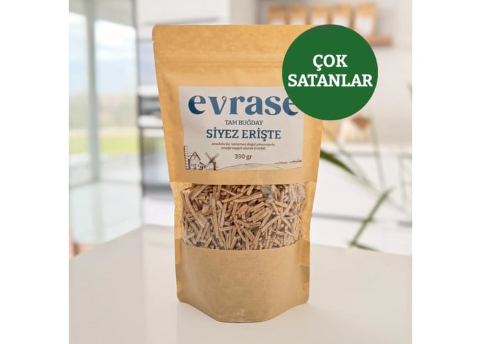 Siyez Tam Buğday Erişte (330gr) - evrase