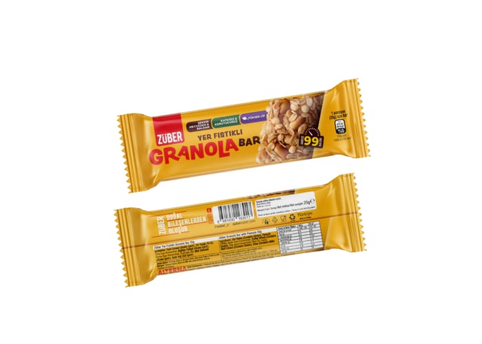 Yer Fıstıklı Granola Bar (15 adet x 25gr) - Züber