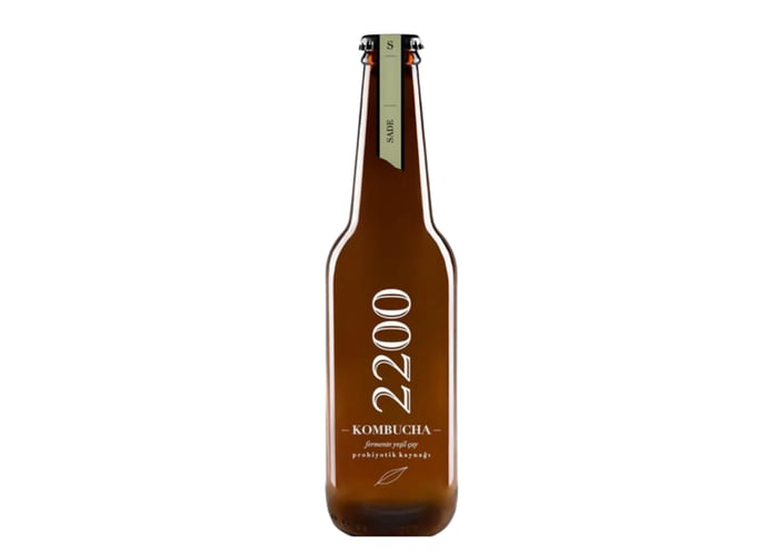 Yeşil Çay Yapraklı Kombu Çayı (330ml) - Kombucha 2200