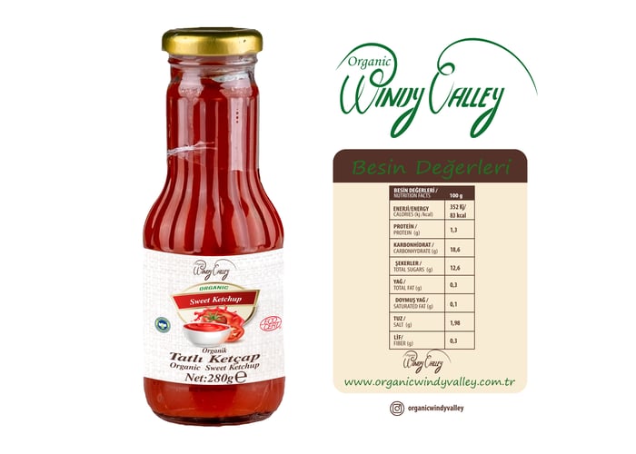 Organik Tatlı Ketçap (280gr) - Windy Valley