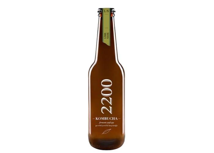 Lime Naneli Kombu Çayı (330ml) - Kombucha 2200