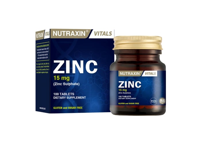 Zinc Sulphate - Çinko Takviyesi (100 tablet) - Nutraxin