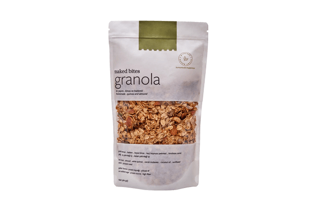 Kinoa ve Bademli Granola (Naked Bites, 360gr)