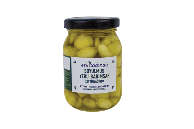 Soyulmuş Yerli Sarımsak (Zeytinyağında-170gr)