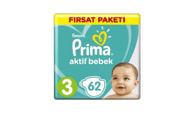 Prima Bebek Bezi 3 Beden (62 adet)